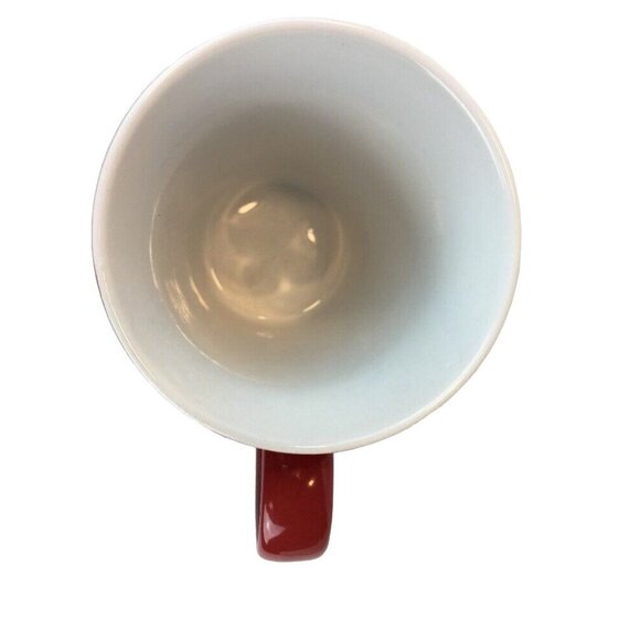 Starbucks Red Coffee Mug Tea Cup ESTB 1971 White Inside Trim 2009 u - Picture 6 of 8